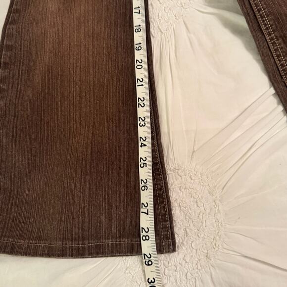 Vintage Y2K Stephen Hardy Squeeze Low Rise Boot Cut Stretch Jeans Brown Sz 5/6 - Picture 9 of 9